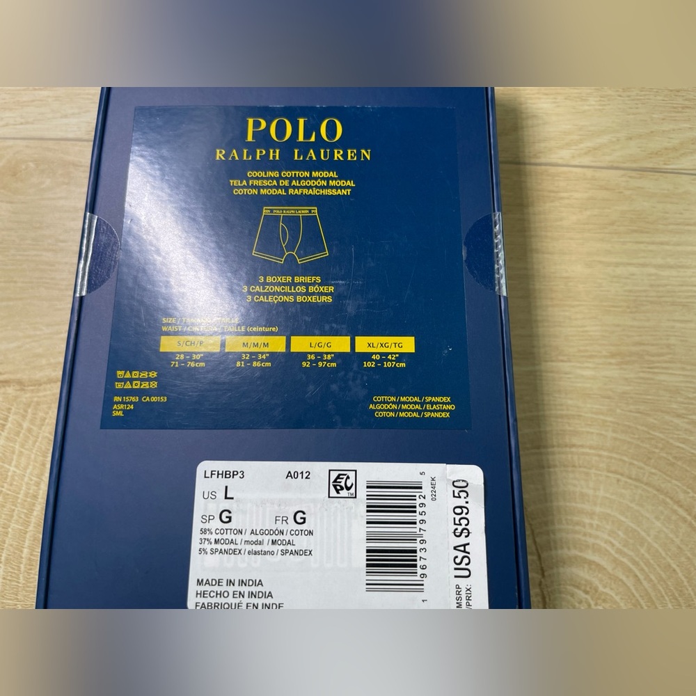 Polo Ralph Lauren Men's 3 Pack Boxer Briefs Polo Bear Size L NWT - Picture 3 of 4